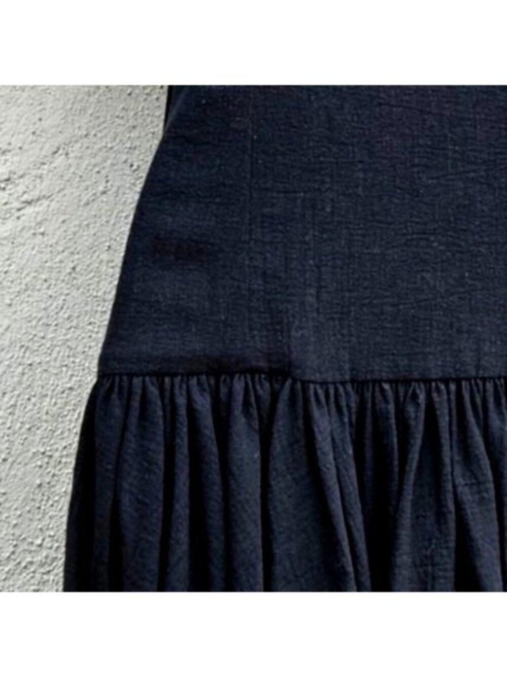 Vintage Georges Rech Paris Black One Shoulder Drop Waist Dress Rosette S - Picture 8 of 15